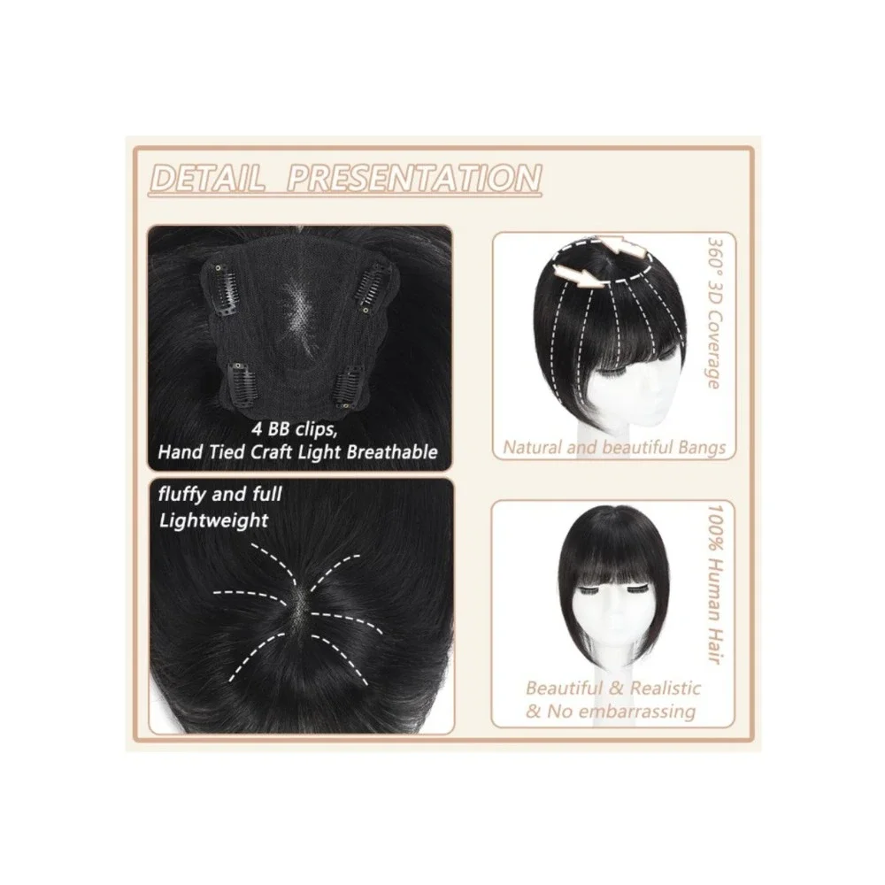 100% Human Hair Topper 16
